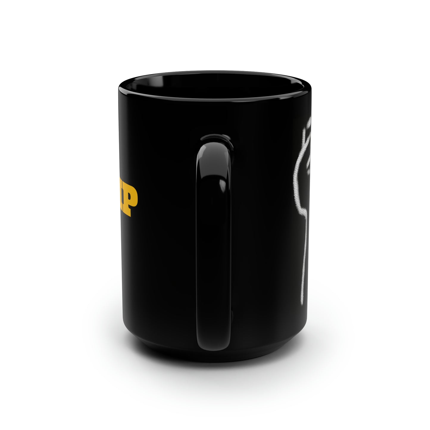 Tattoo- Black Mug, 15oz- Gold Dollar Sign/Pimp