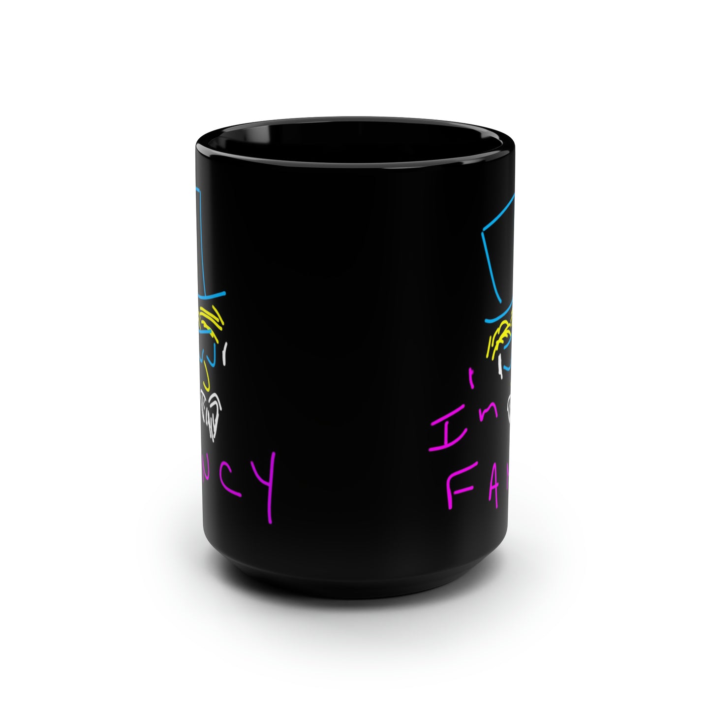 I'm Fancy- Black Mug, 15oz- Large