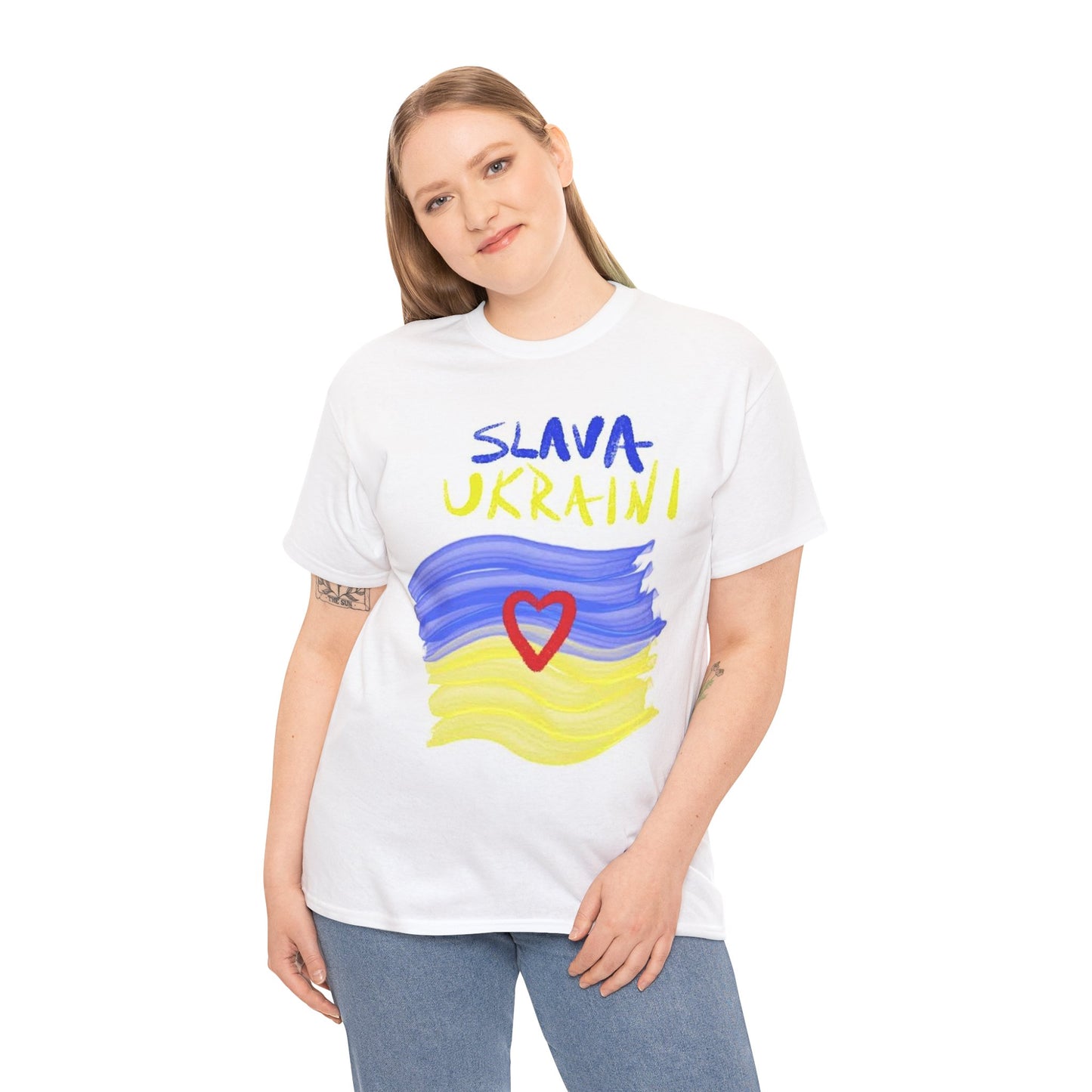 Charity Ukraine- Unisex Heavy Cotton Tee- White