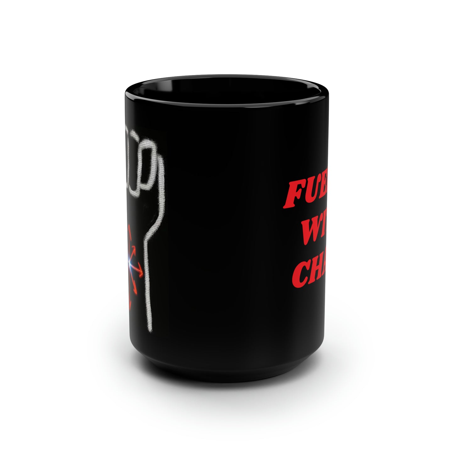 Tattoo- Black Mug, 15oz- Chaos/Fueled with Chaos