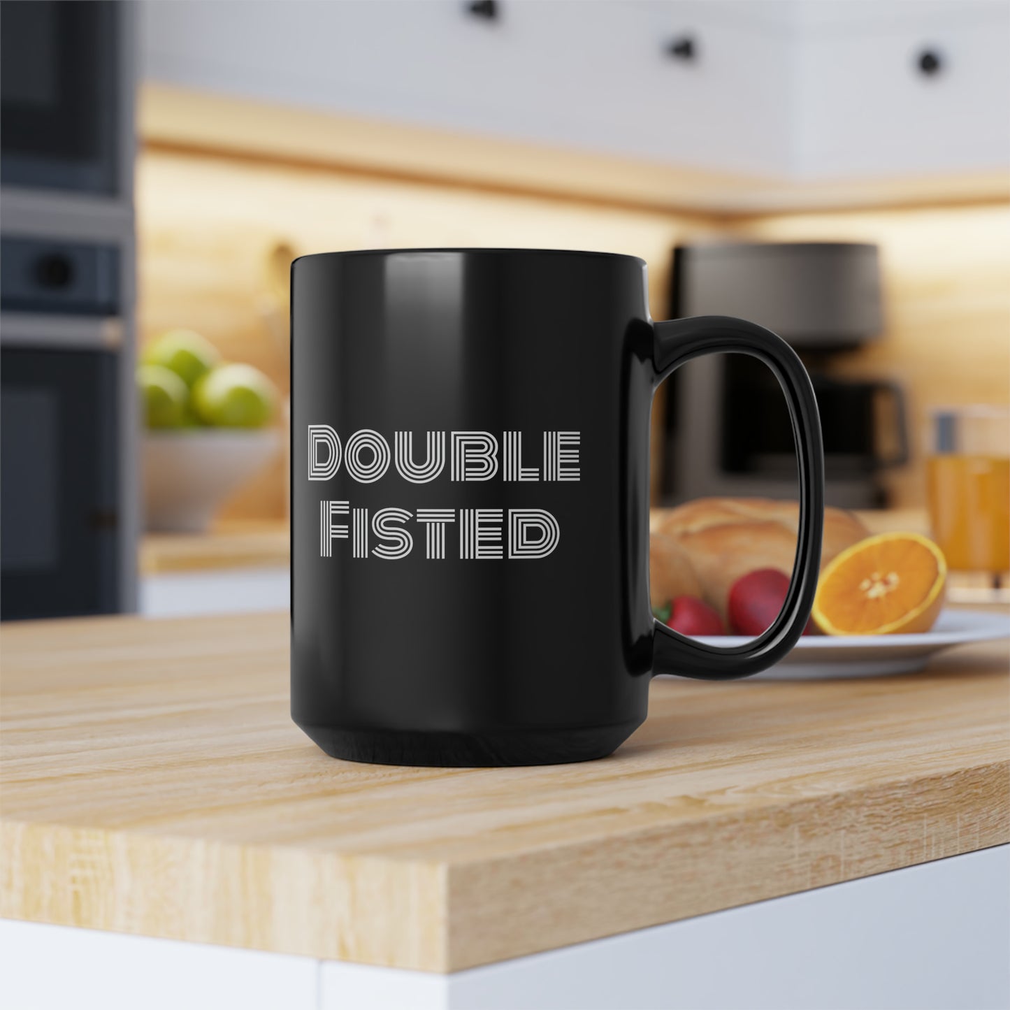 Tattoo- Black Mug, 15oz- Double Fisted
