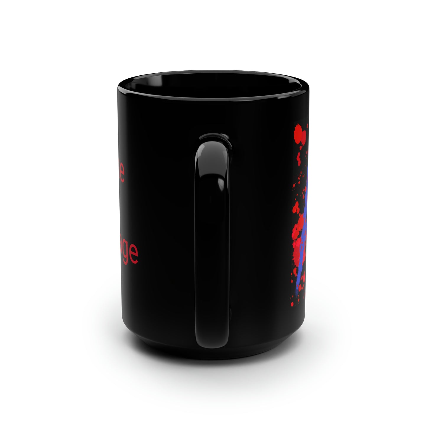 Your Monogram, CUSTOMIZE- Black Mug, 15oz- A