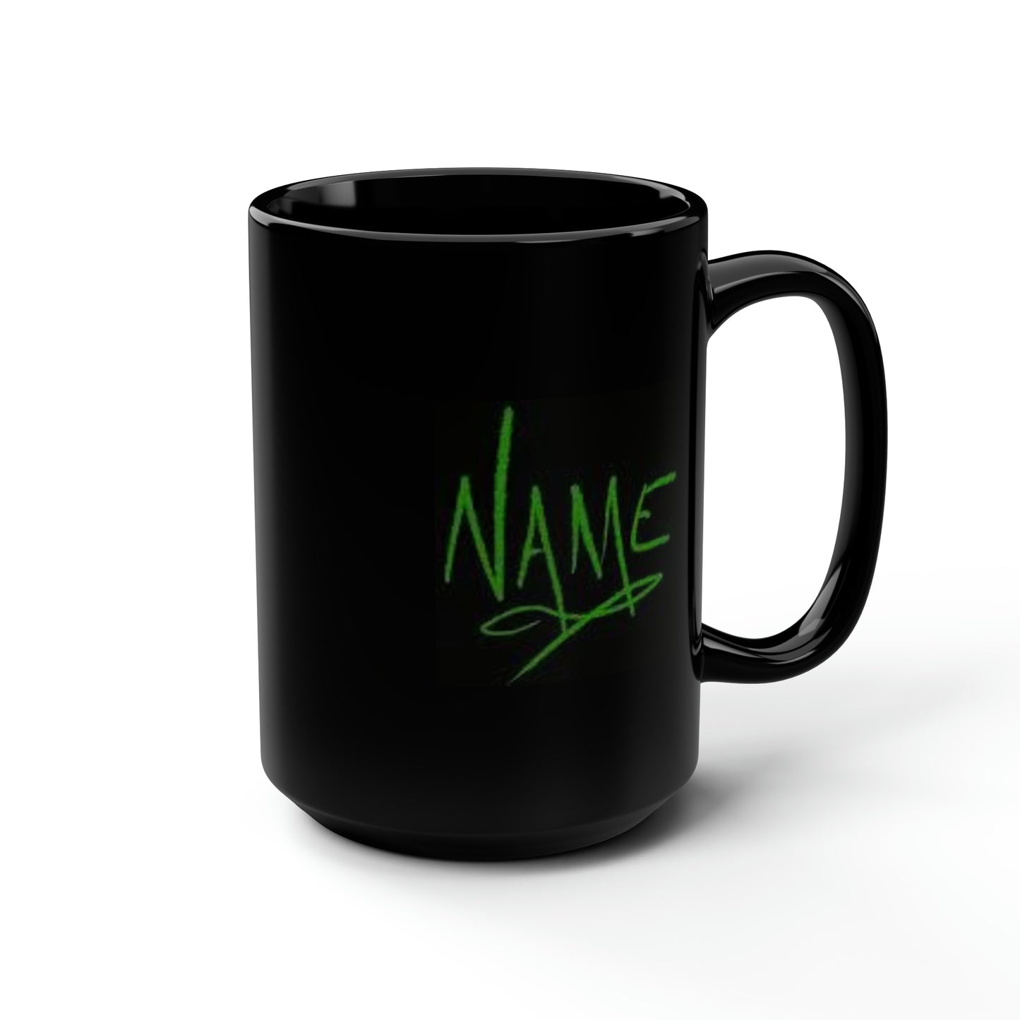 Tattoo, CUSTOMIZE- Black Mug, 15oz- Name