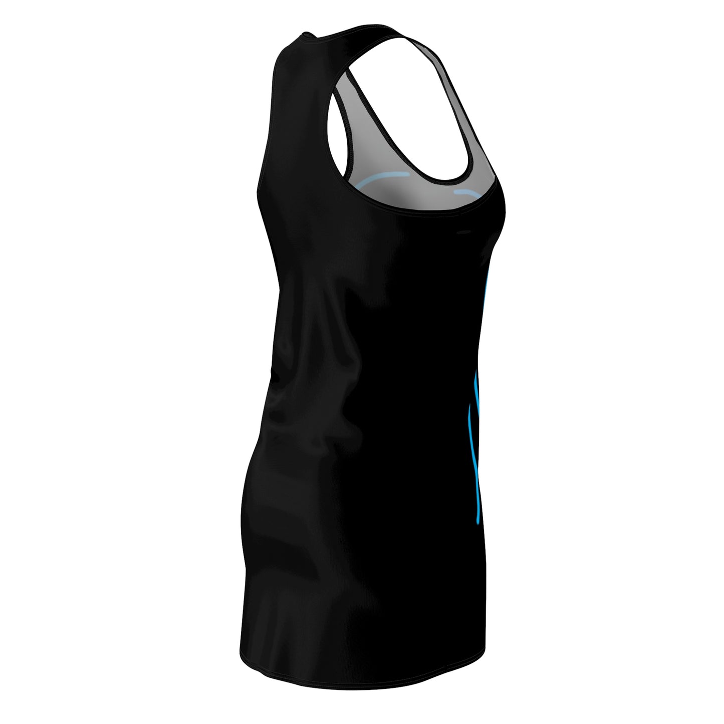 Heart Girl- Women's Cut & Sew Racerback Dress (AOP)- Black