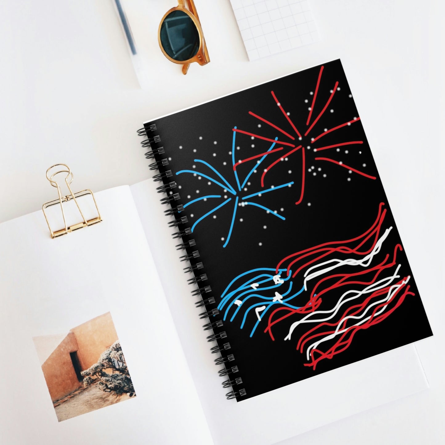 July 4th- Fireworks- Spiral Notebook - Ruled Line