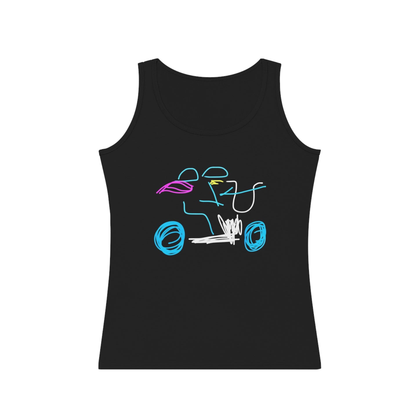 Brunette Biker Babe- Women's Tank Top