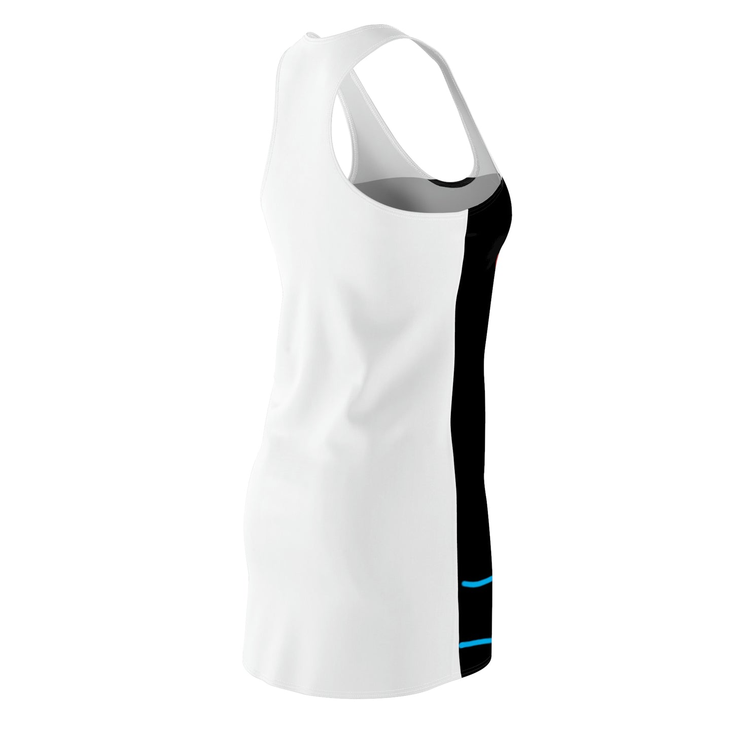 Tangled Hearts- Women's Cut & Sew Racerback Dress (AOP)- Black & White
