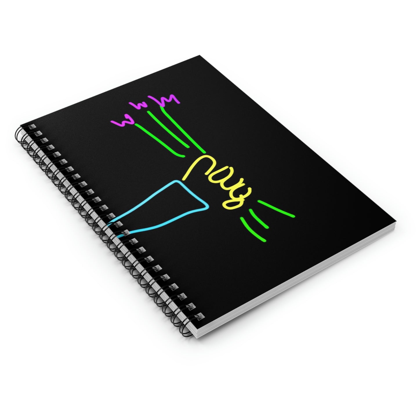 3 Purple Flowers- Spiral Notebook - Ruled Line