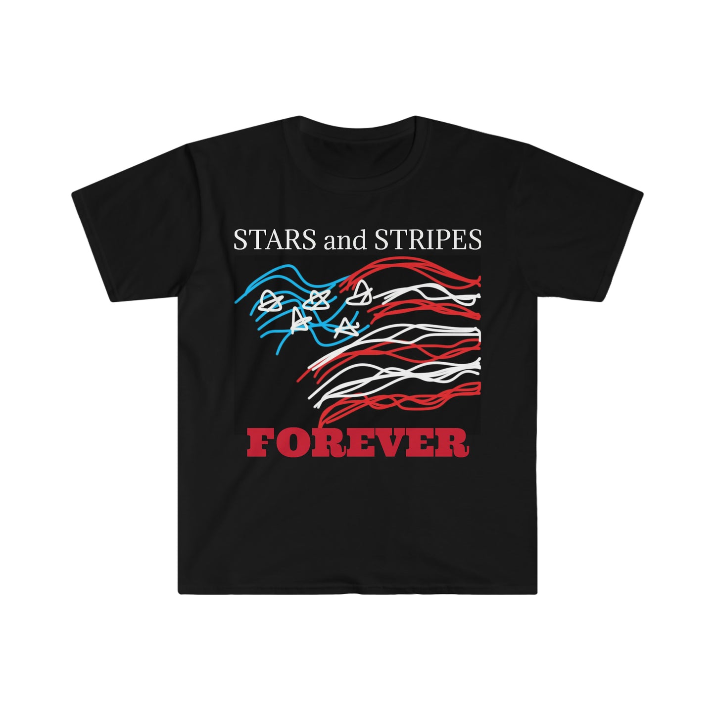 July 4th- Old Glory- Men's/Unisex Softstyle T-Shirt