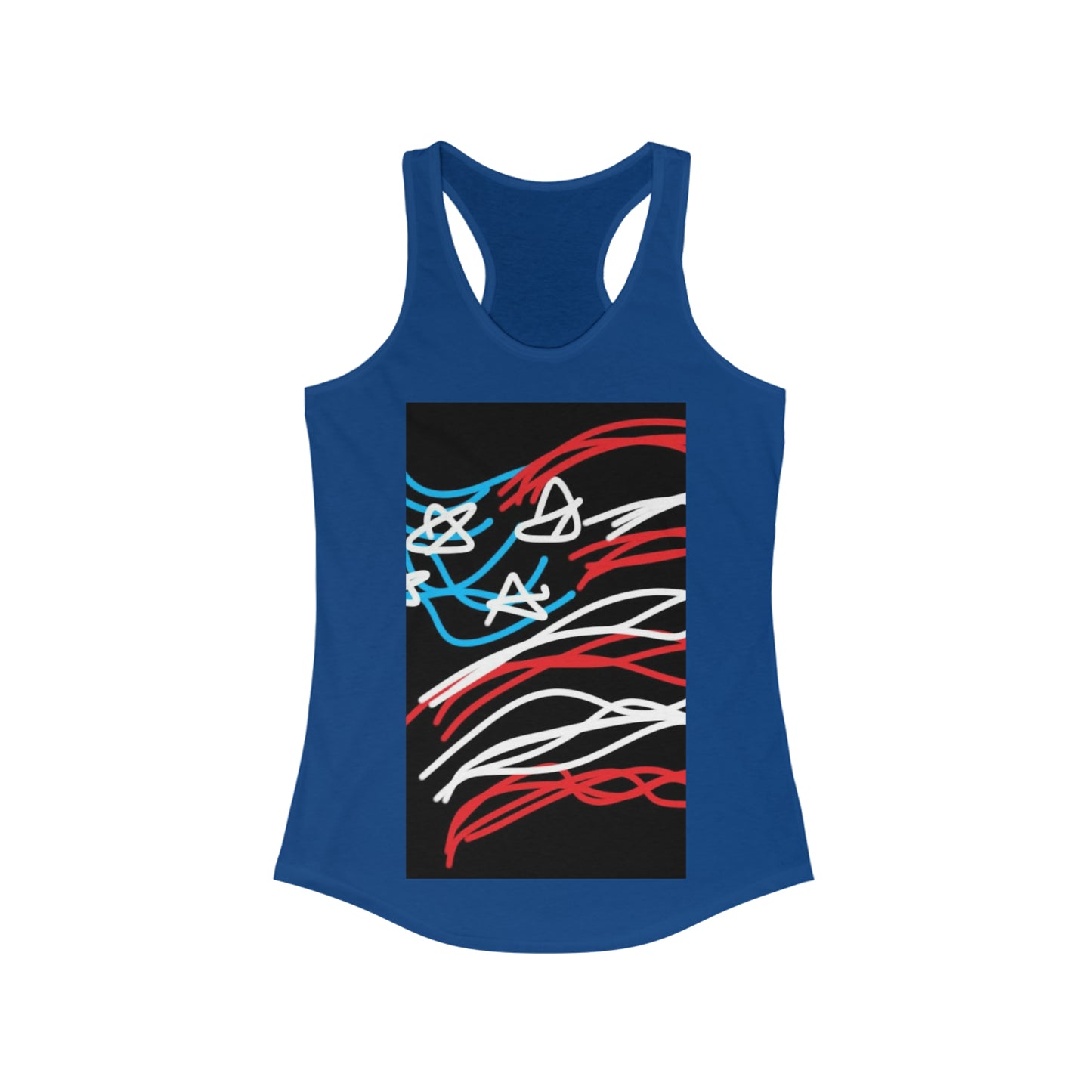 July 4th- Old Glory- Women's Ideal Racerback Tank