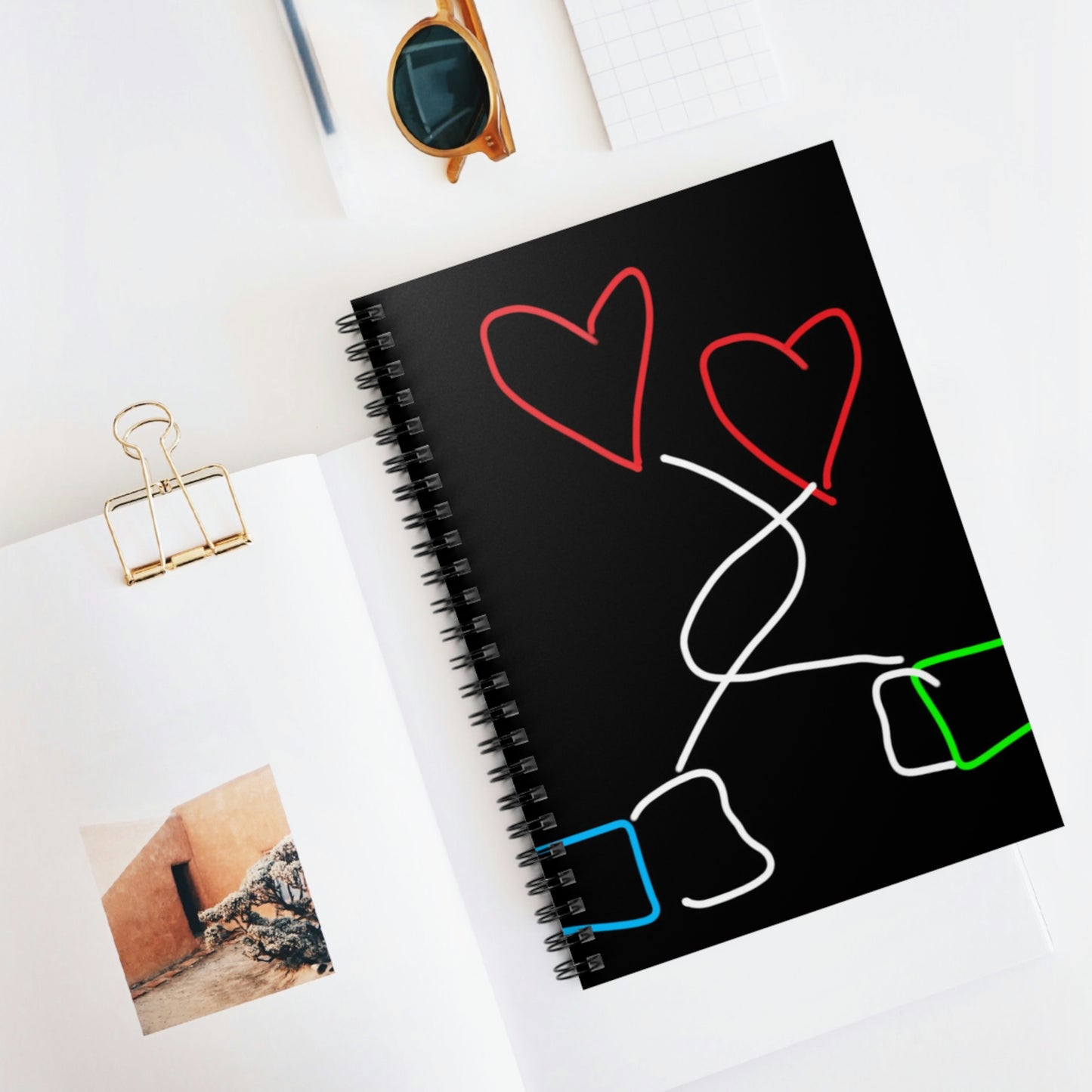 Tangled Hearts- Spiral Notebook - Ruled Line
