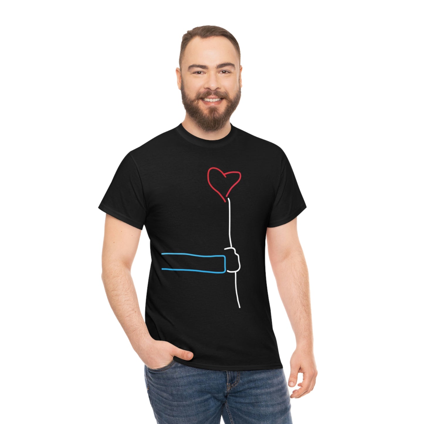 Heart Balloon- Unisex Heavy Cotton Tee