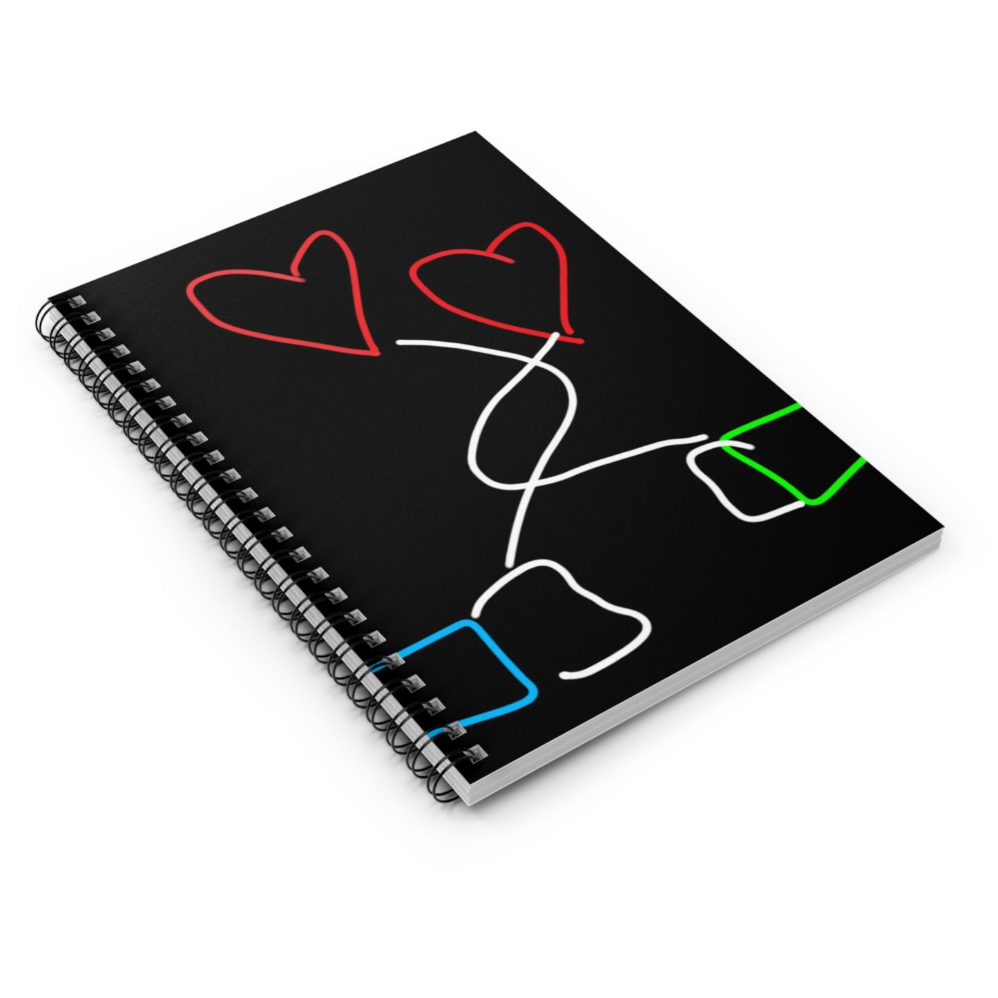 Tangled Hearts- Spiral Notebook - Ruled Line