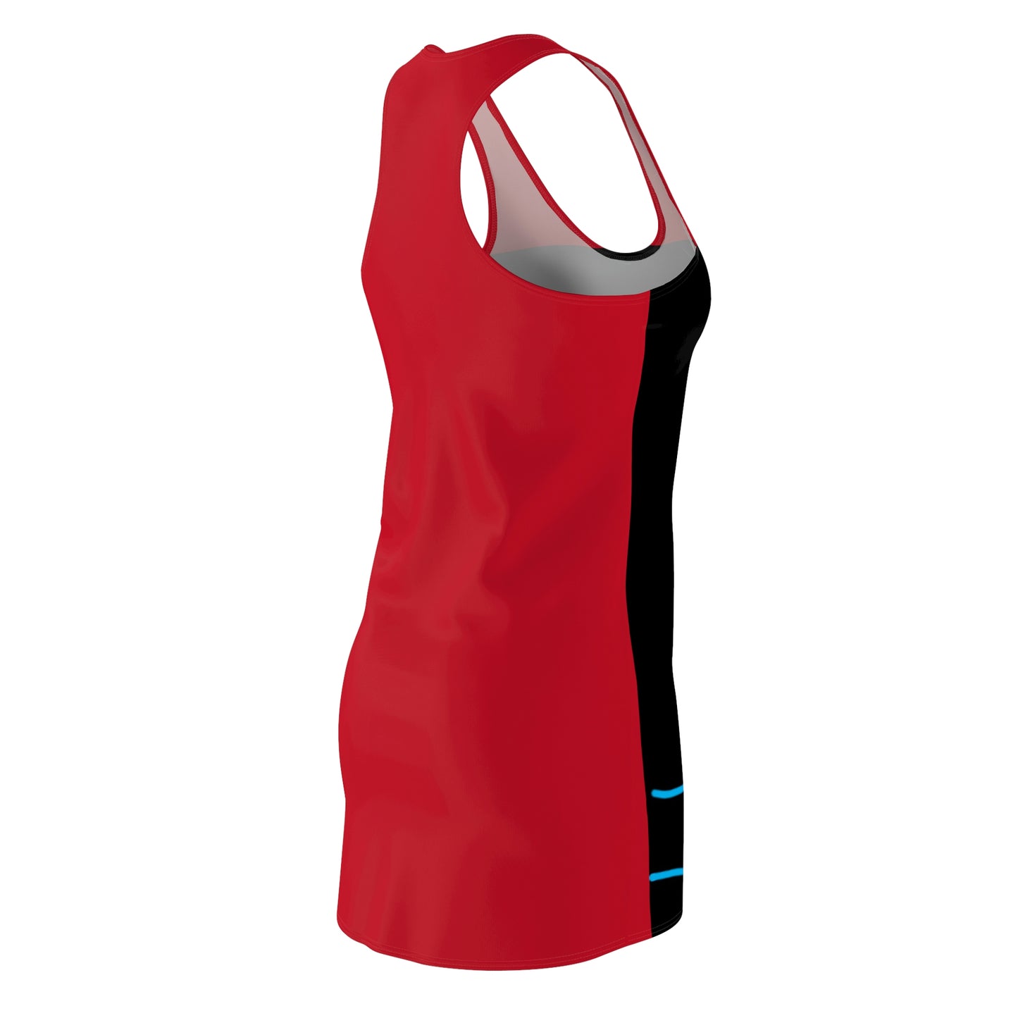 Tangled Hearts- Women's Cut & Sew Racerback Dress (AOP)- Black & Red