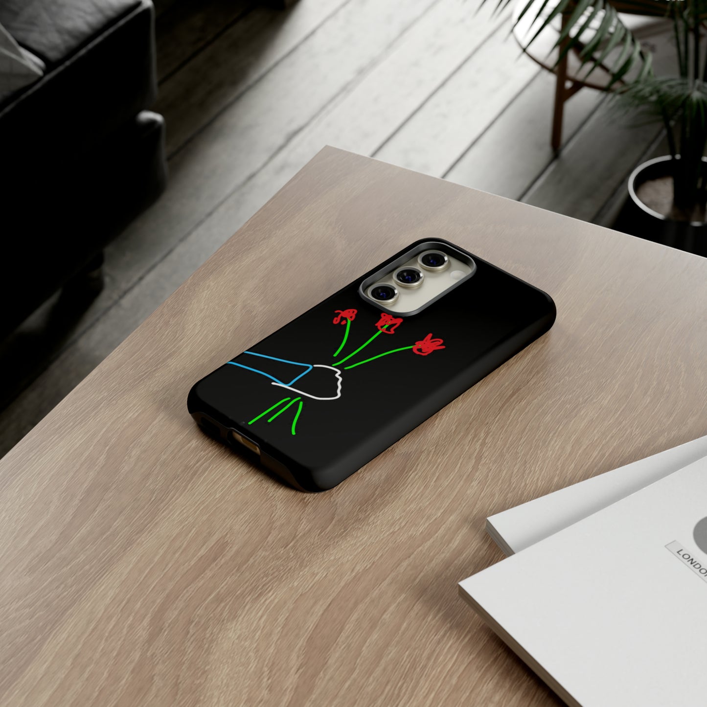 3 Red Flowers- Tough Cases- 46 Phone Styles