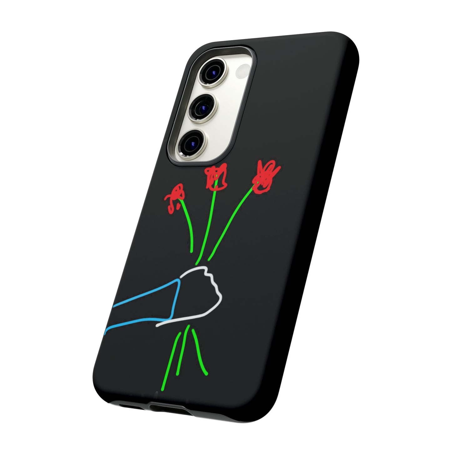 3 Red Flowers- Tough Cases- 46 Phone Styles