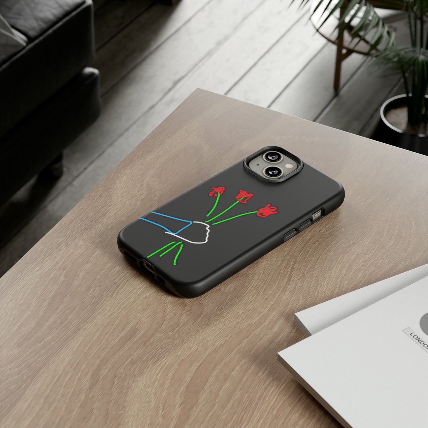 3 Red Flowers- Tough Cases- 46 Phone Styles