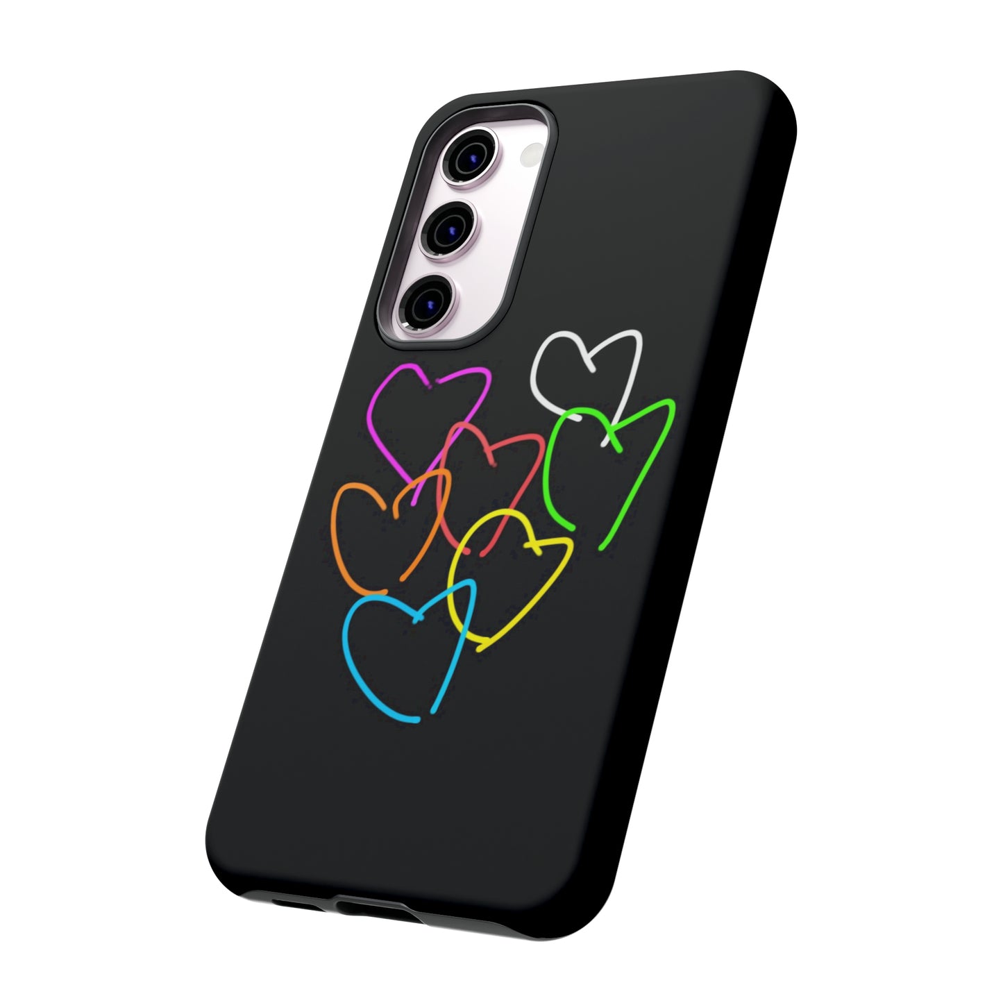 Colorful Hearts-Tough Cases- Large Hearts-- 46 Phone Styles