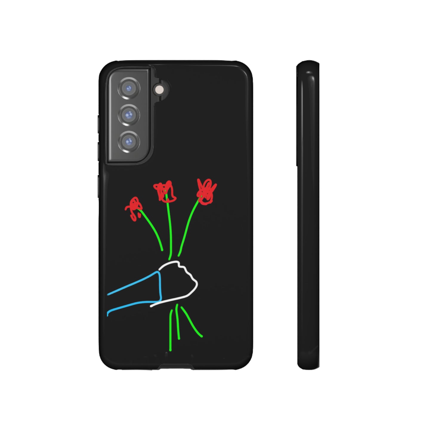 3 Red Flowers- Tough Cases- 46 Phone Styles