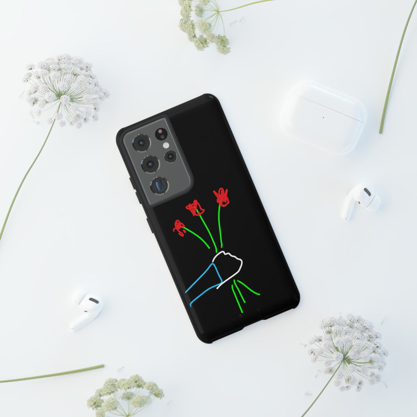 3 Red Flowers- Tough Cases- 46 Phone Styles