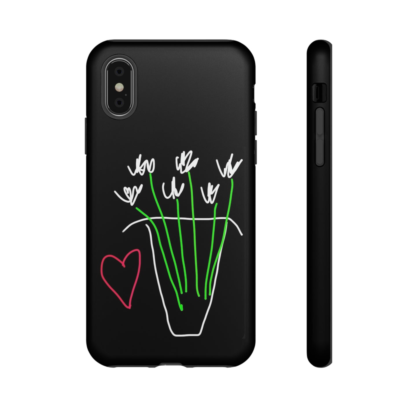 Vase, White Flowers- Tough Cases- 46 Phone Styles