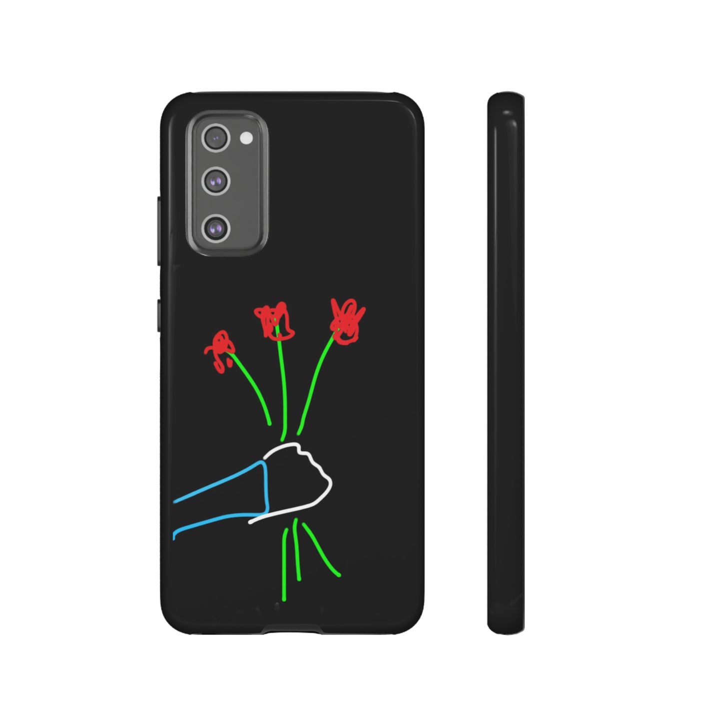 3 Red Flowers- Tough Cases- 46 Phone Styles