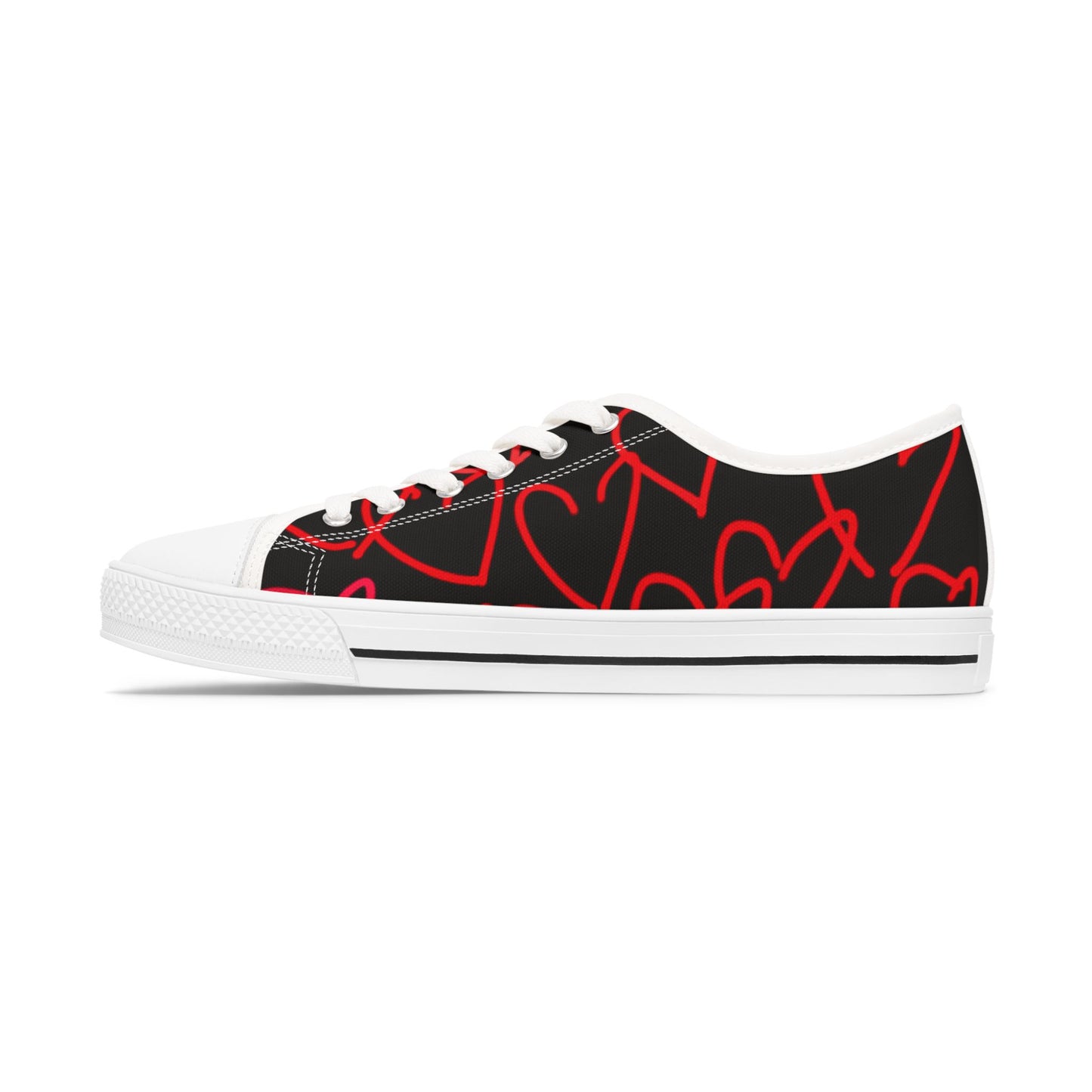 Million Hearts- Women's Low Top Sneakers