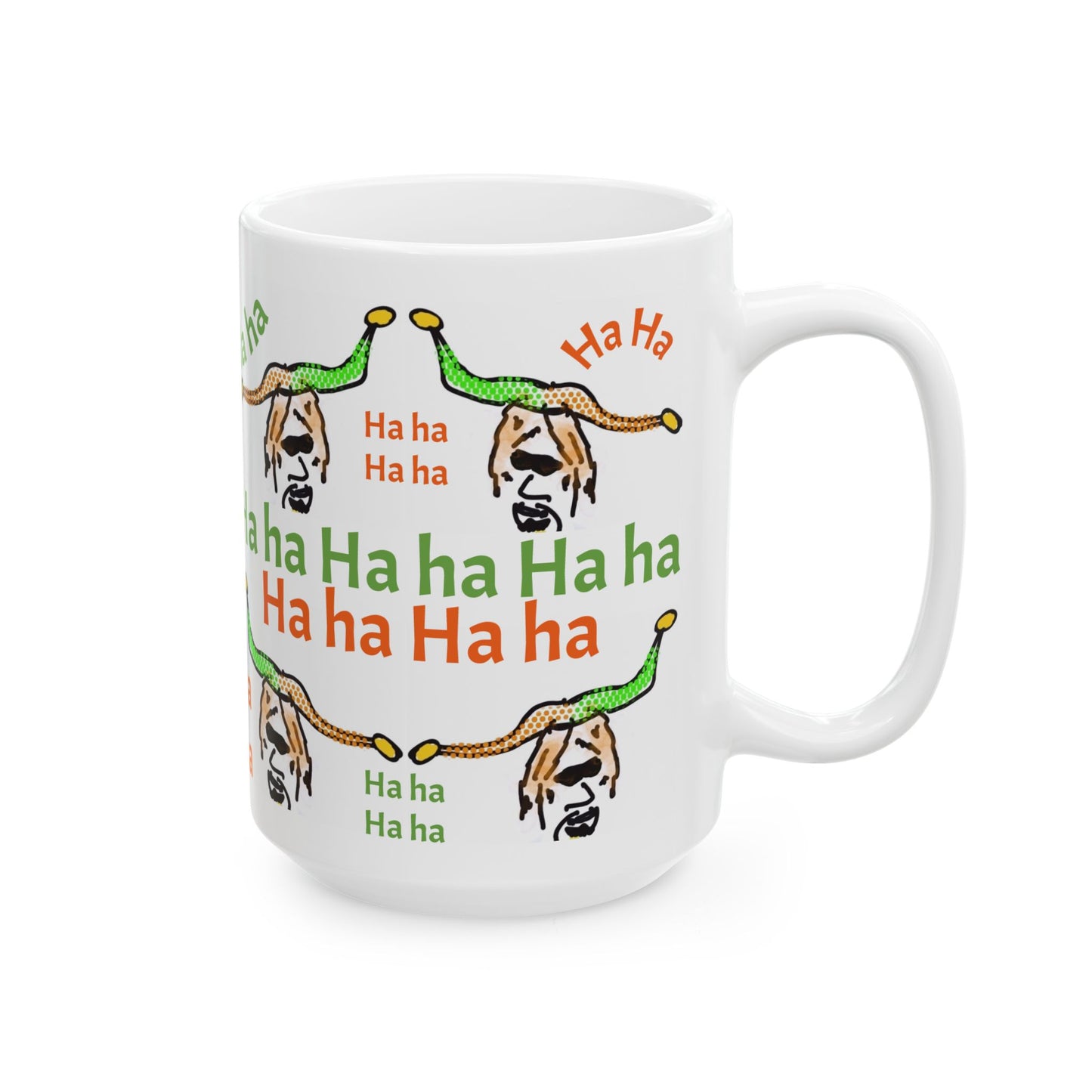 Prankster/HaHa Mug, 15 oz, white