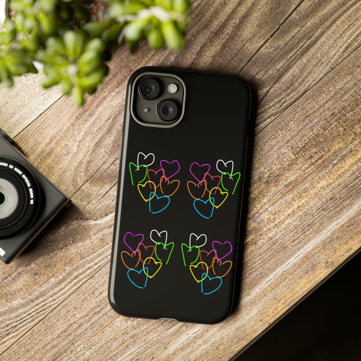 Colorful Hearts- Tough Cases- 46 Phone Styles