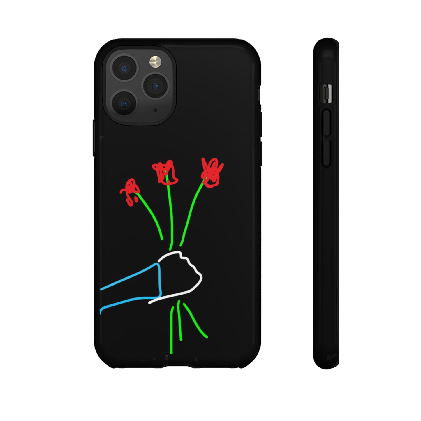 3 Red Flowers- Tough Cases- 46 Phone Styles
