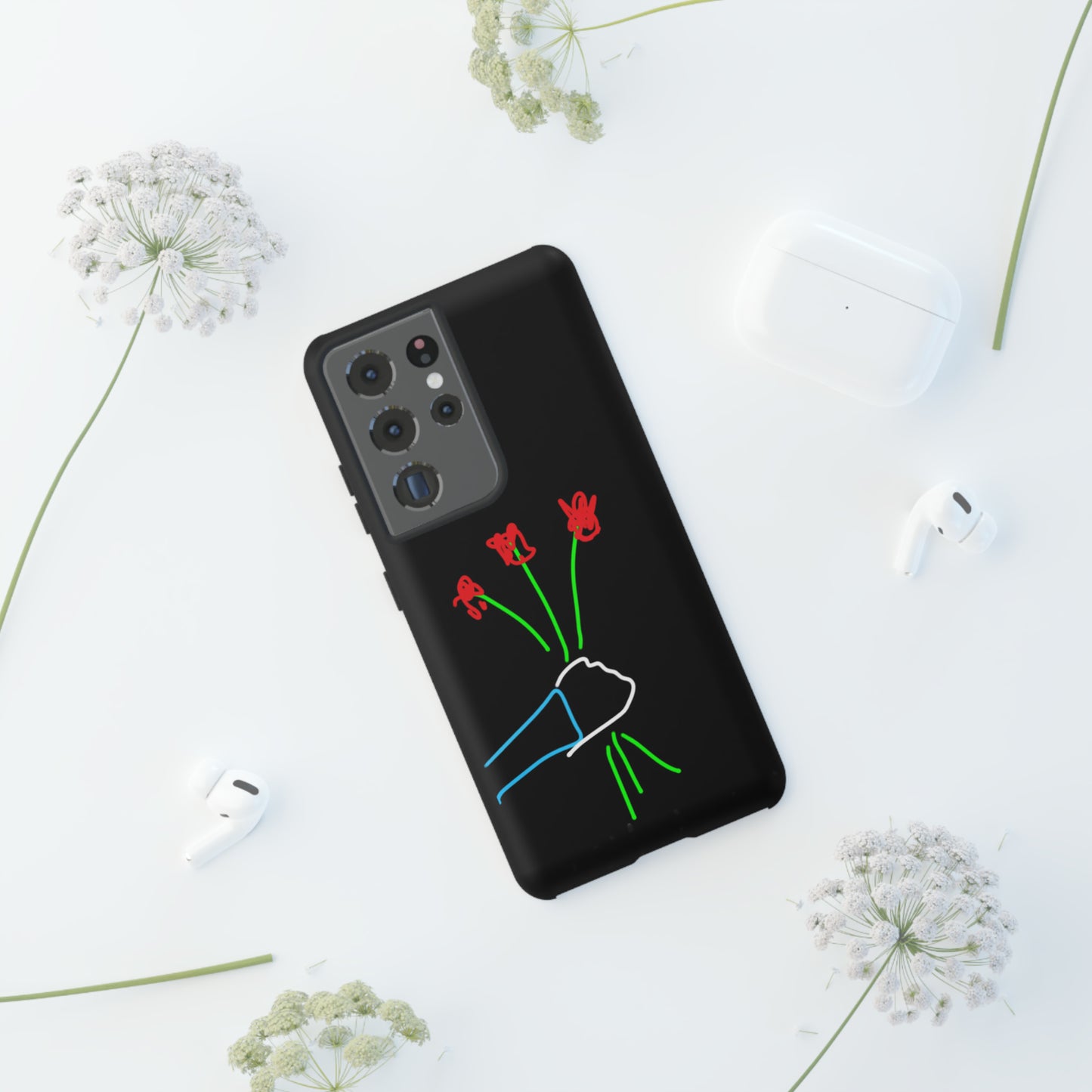 3 Red Flowers- Tough Cases- 46 Phone Styles