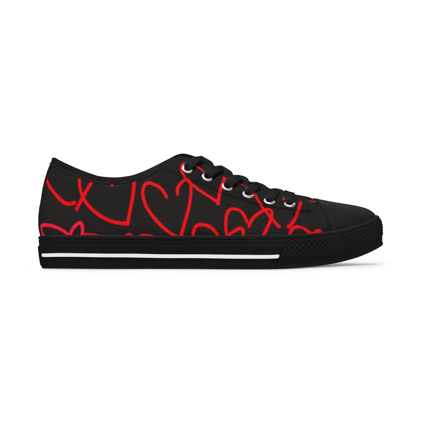 Million Hearts- Women's Low Top Sneakers