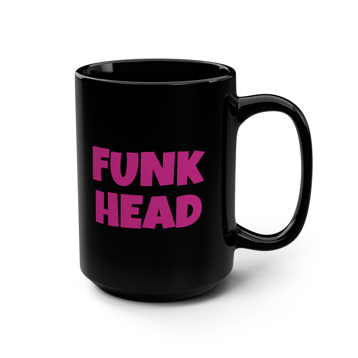 Funhead/Funkhead- Black Mug, 15oz- Large