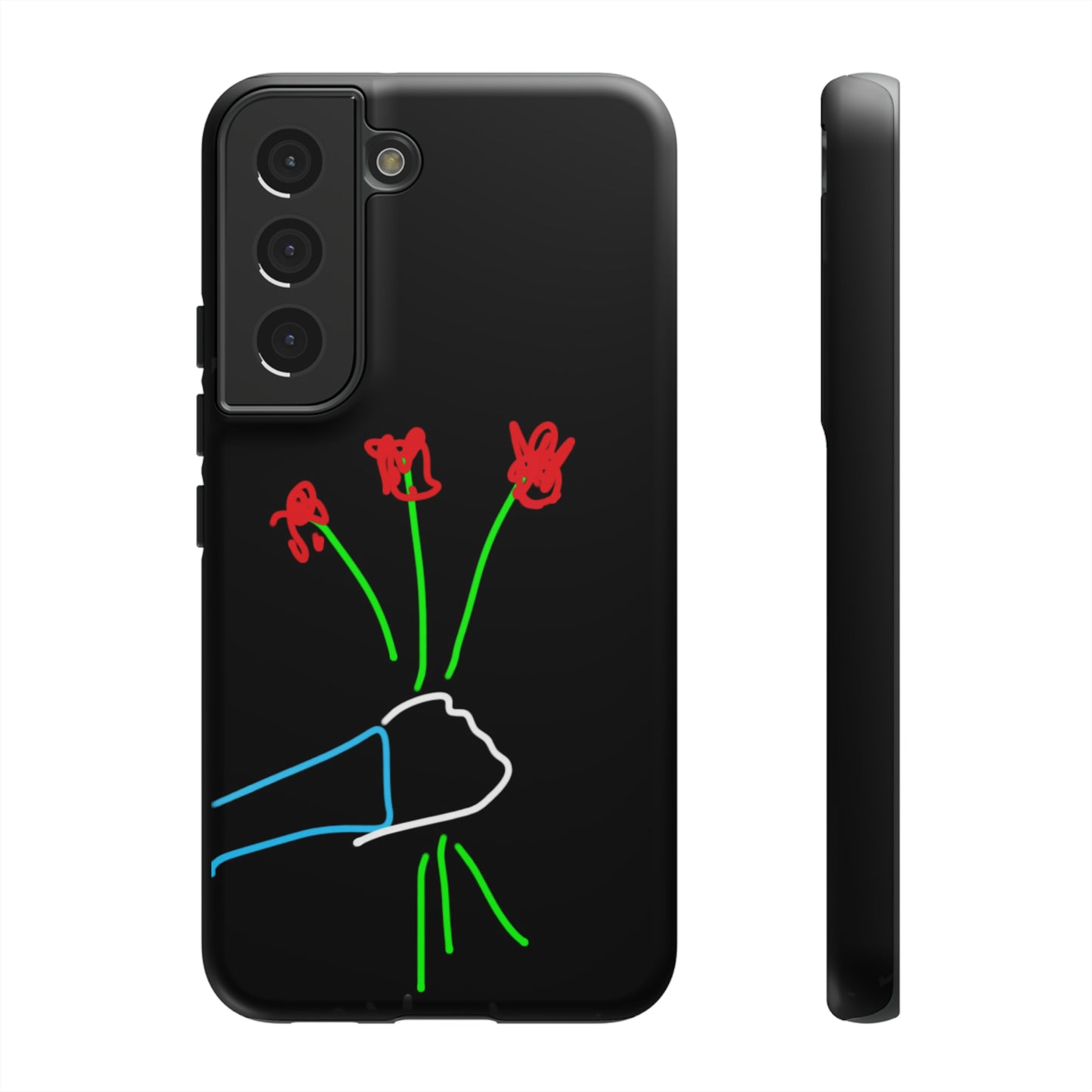 3 Red Flowers- Tough Cases- 46 Phone Styles