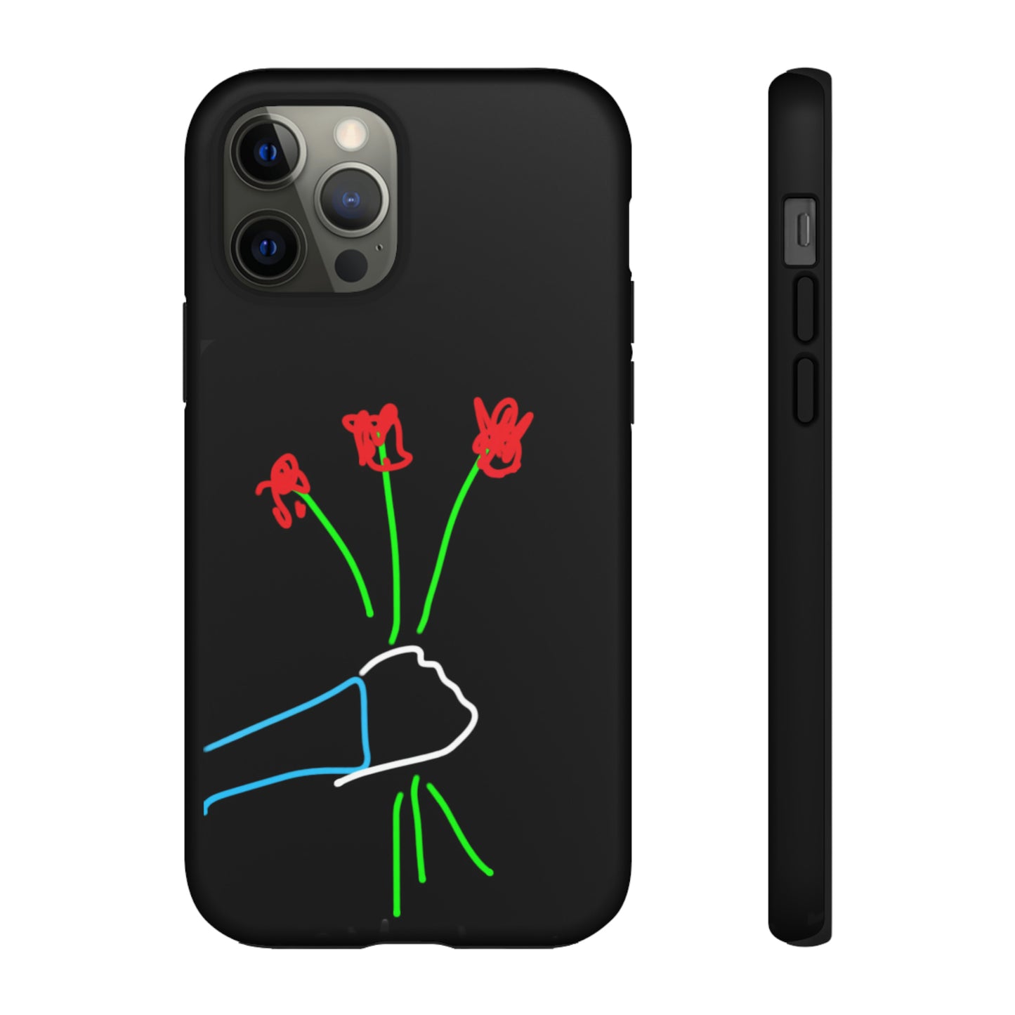 3 Red Flowers- Tough Cases- 46 Phone Styles