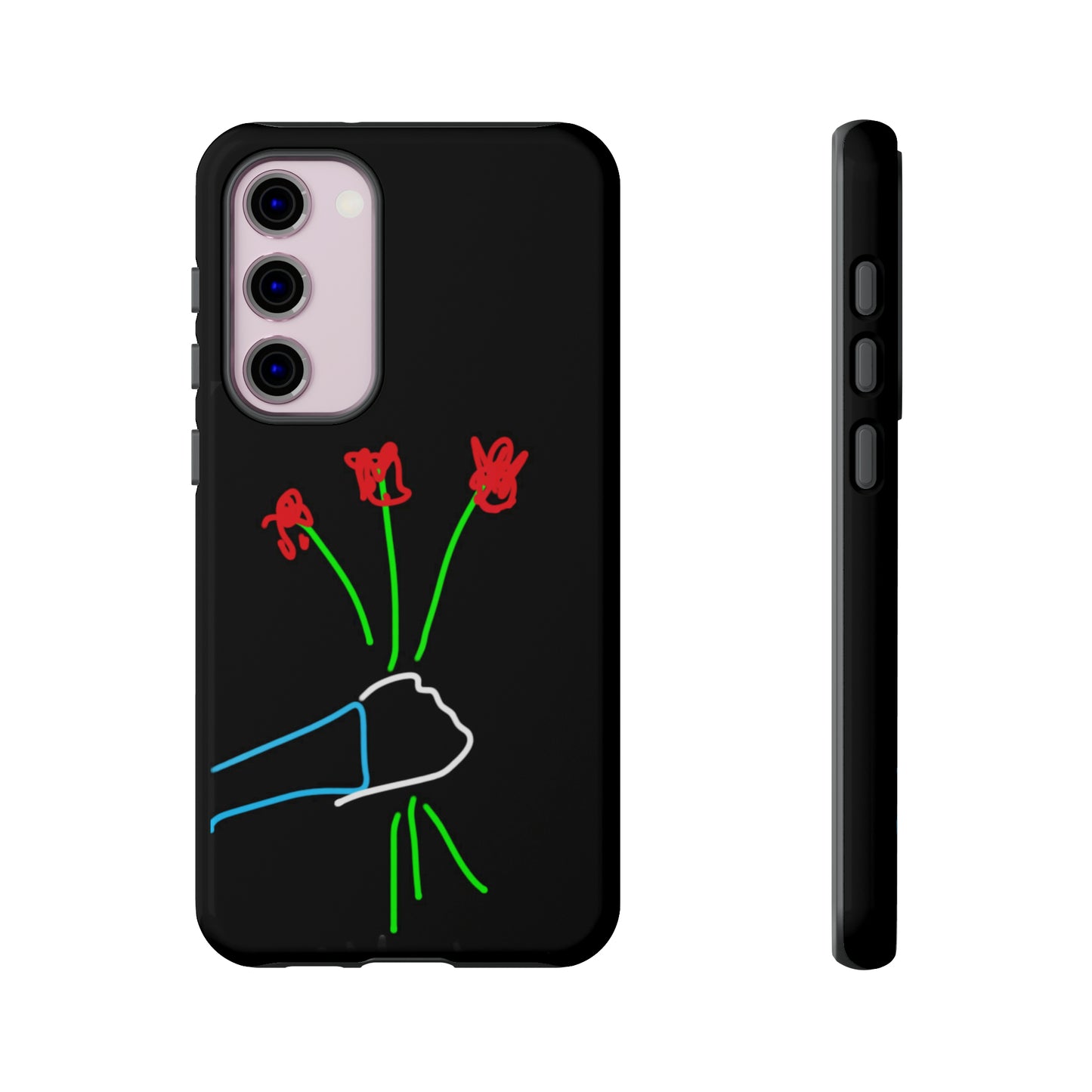 3 Red Flowers- Tough Cases- 46 Phone Styles