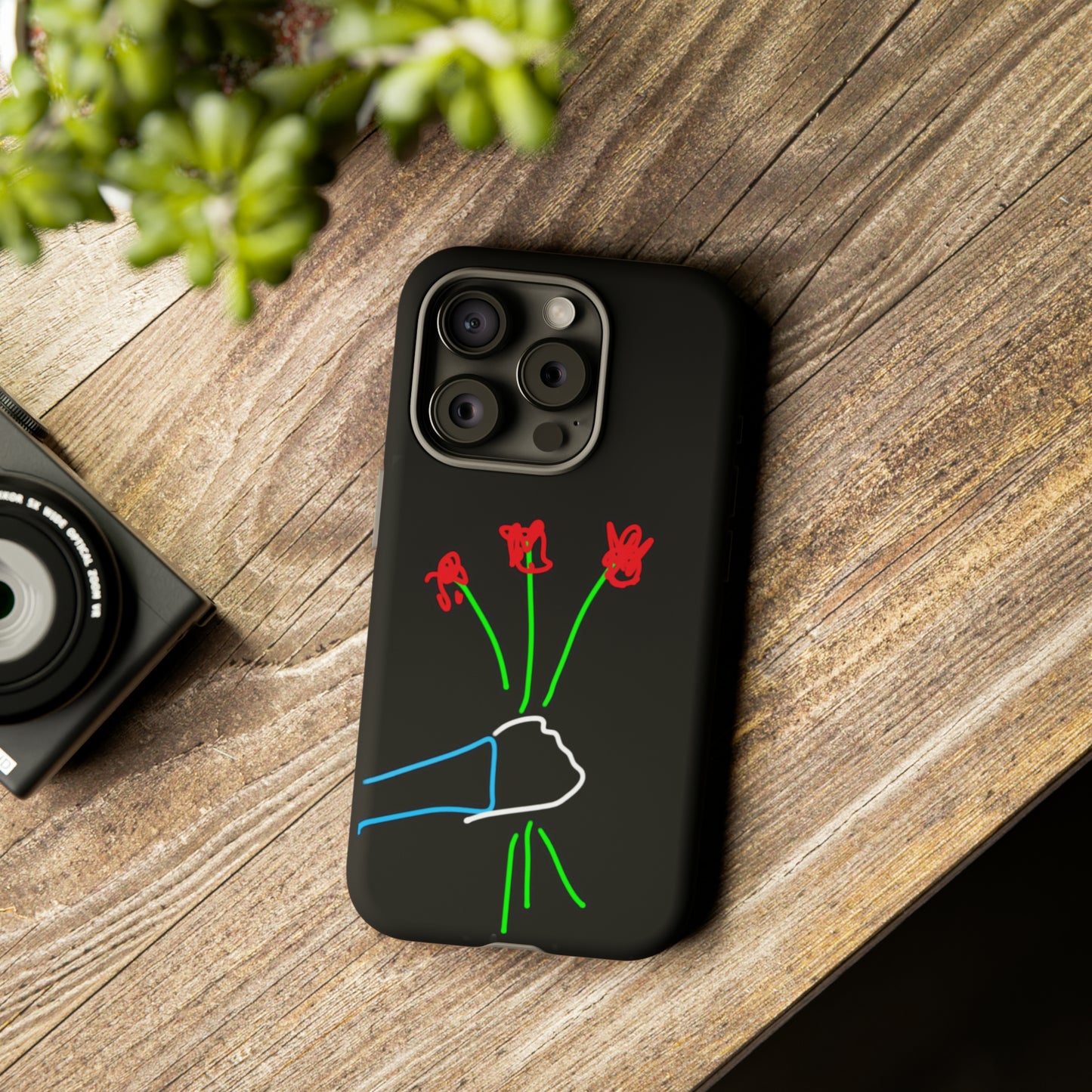 3 Red Flowers- Tough Cases- 46 Phone Styles