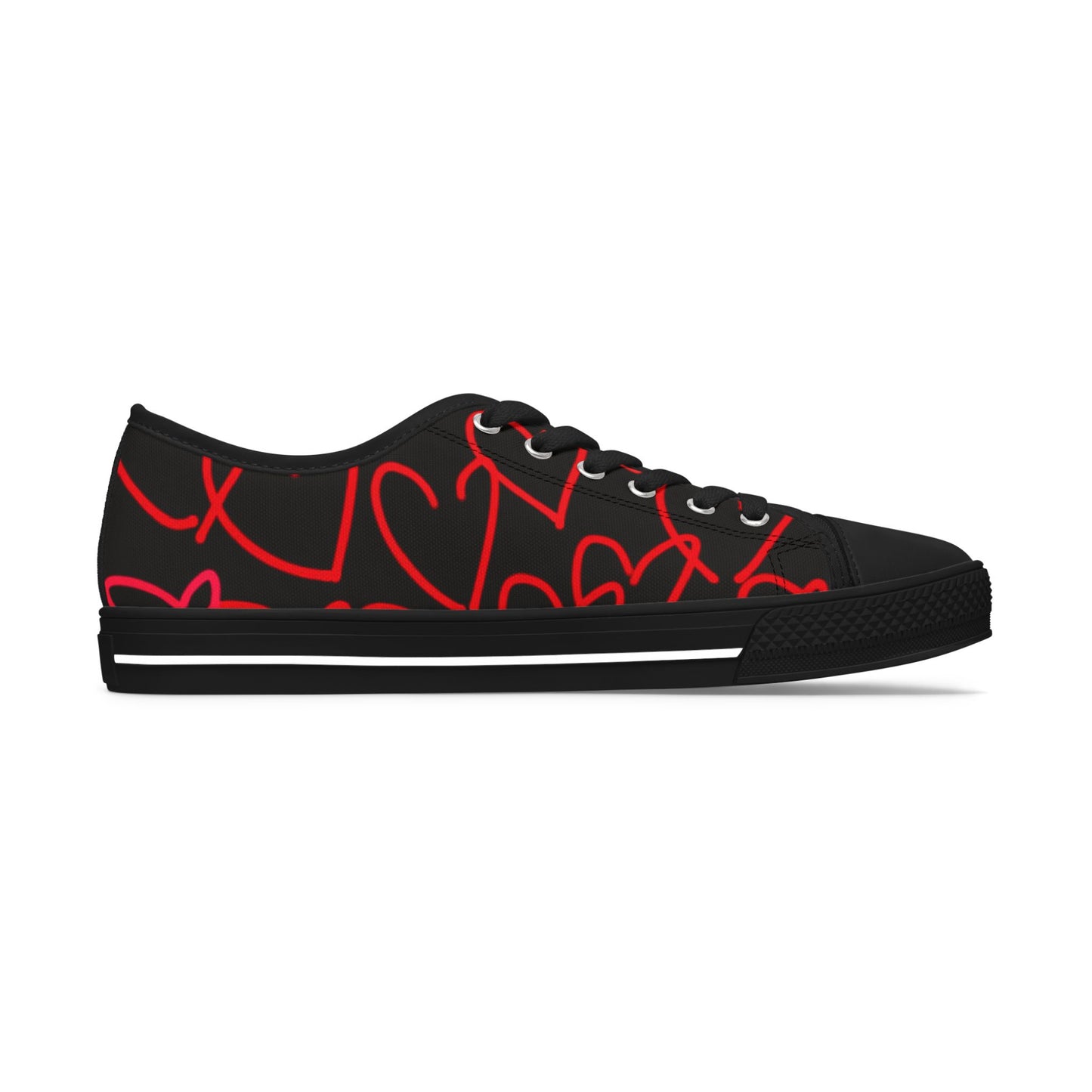 Million Hearts- Women's Low Top Sneakers