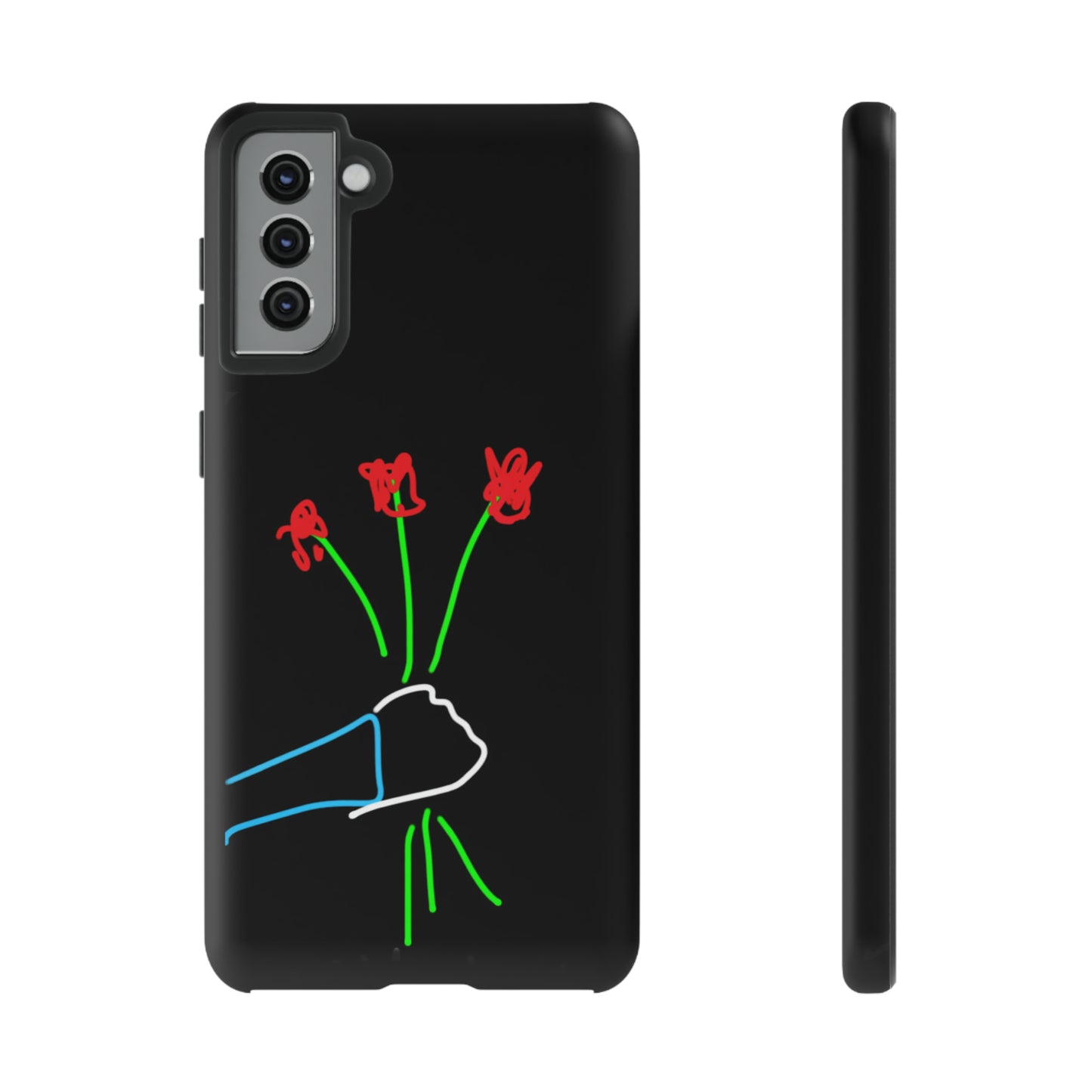 3 Red Flowers- Tough Cases- 46 Phone Styles