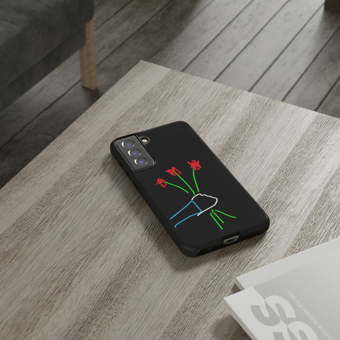 3 Red Flowers- Tough Cases- 46 Phone Styles