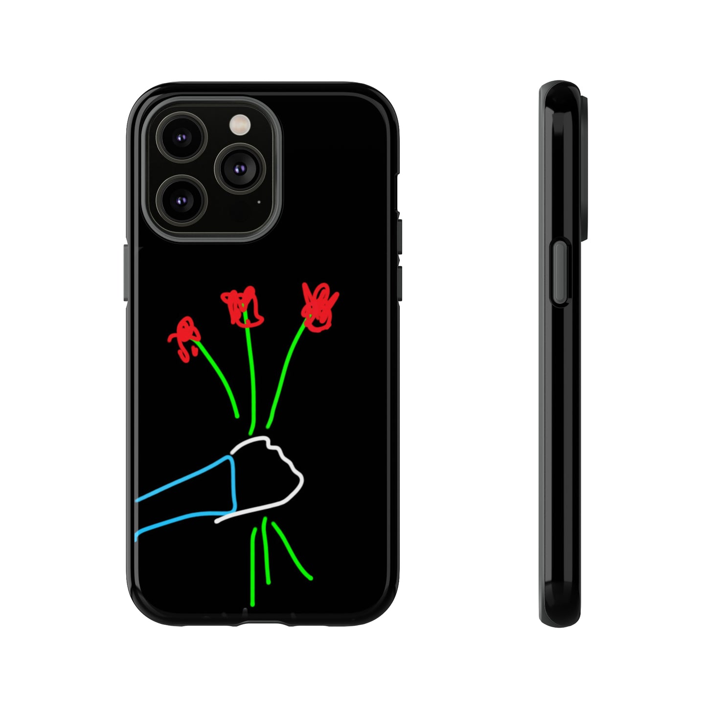 3 Red Flowers- Tough Cases- 46 Phone Styles