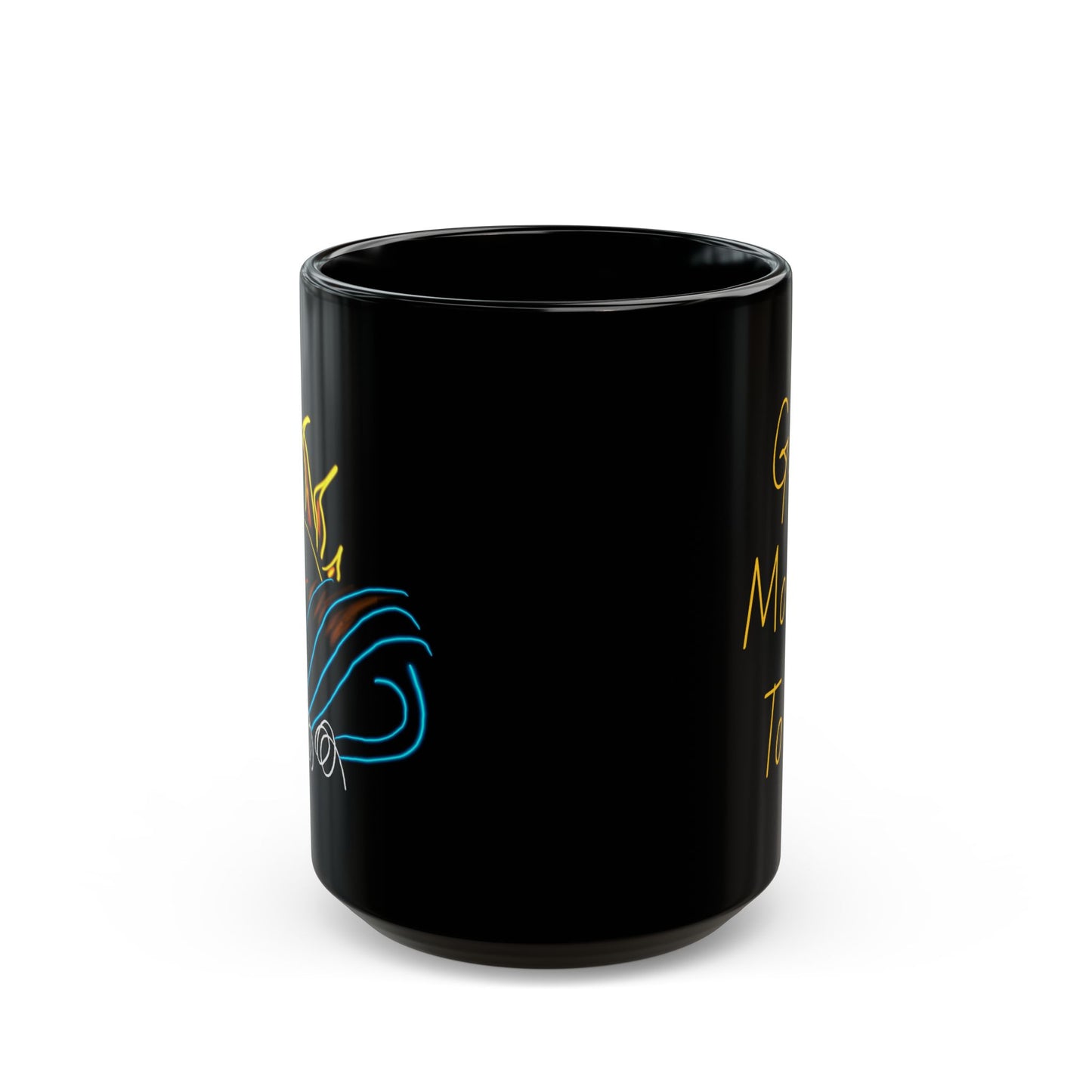 Wave / Good Morning- 15oz Mug Black