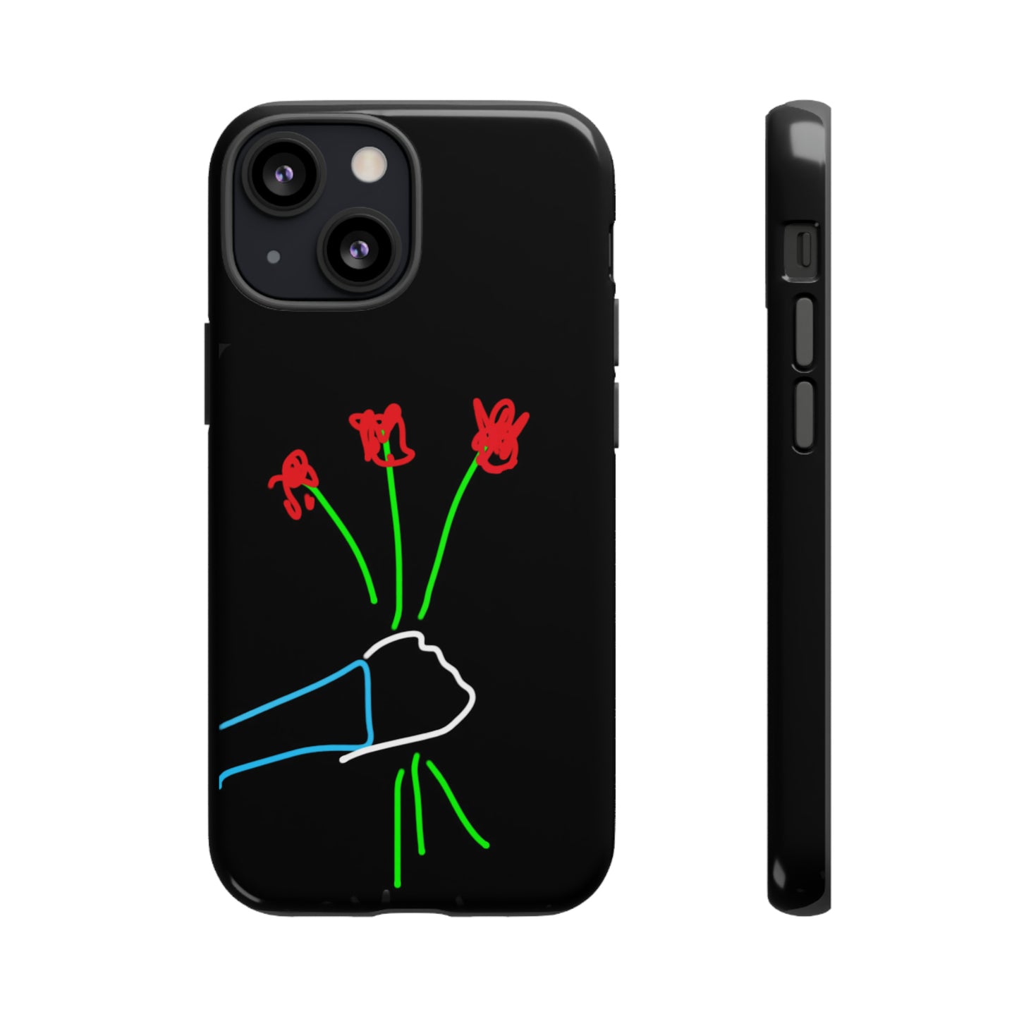 3 Red Flowers- Tough Cases- 46 Phone Styles