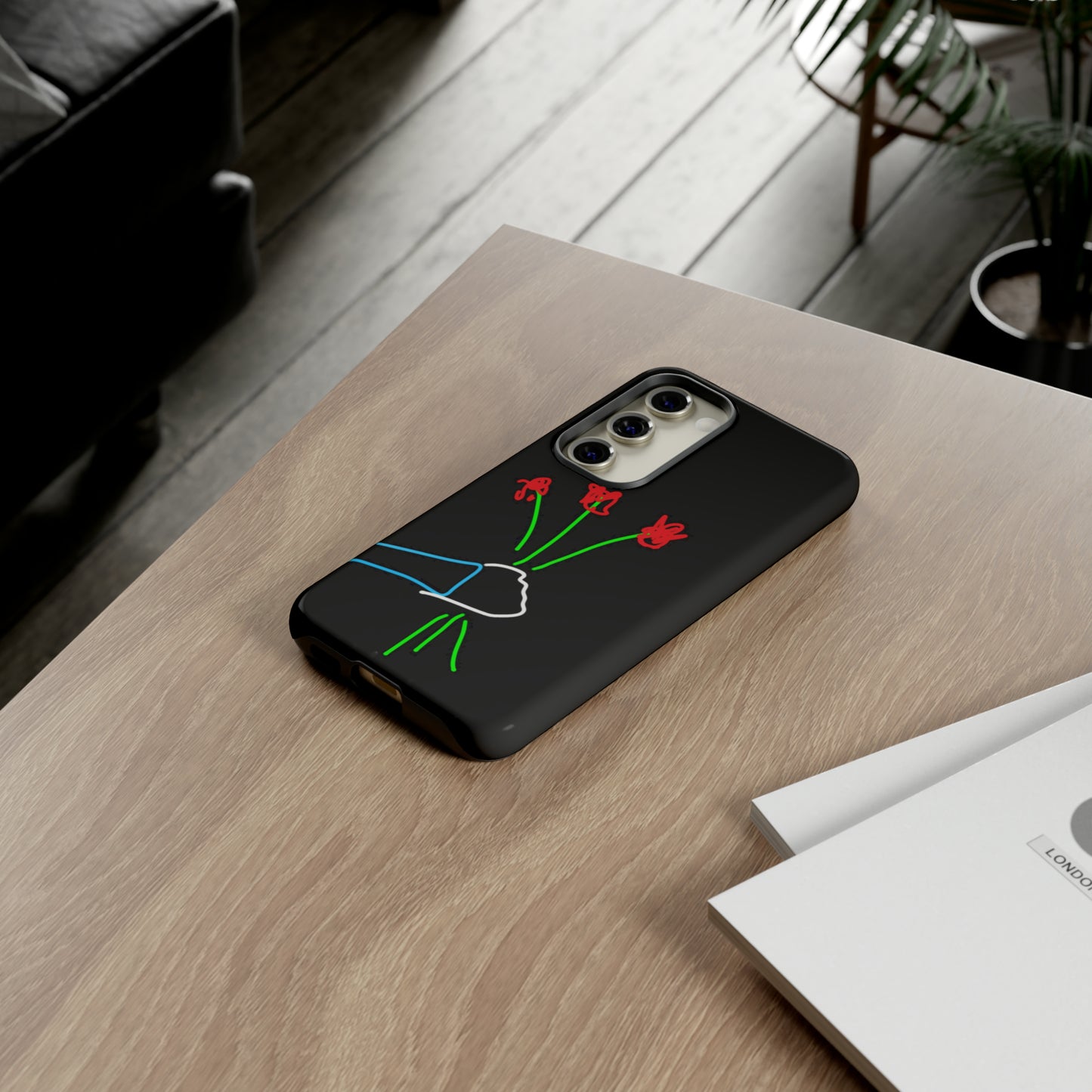 3 Red Flowers- Tough Cases- 46 Phone Styles