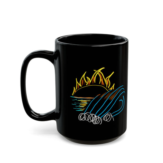 Wave / Good Morning- 15oz Mug Black