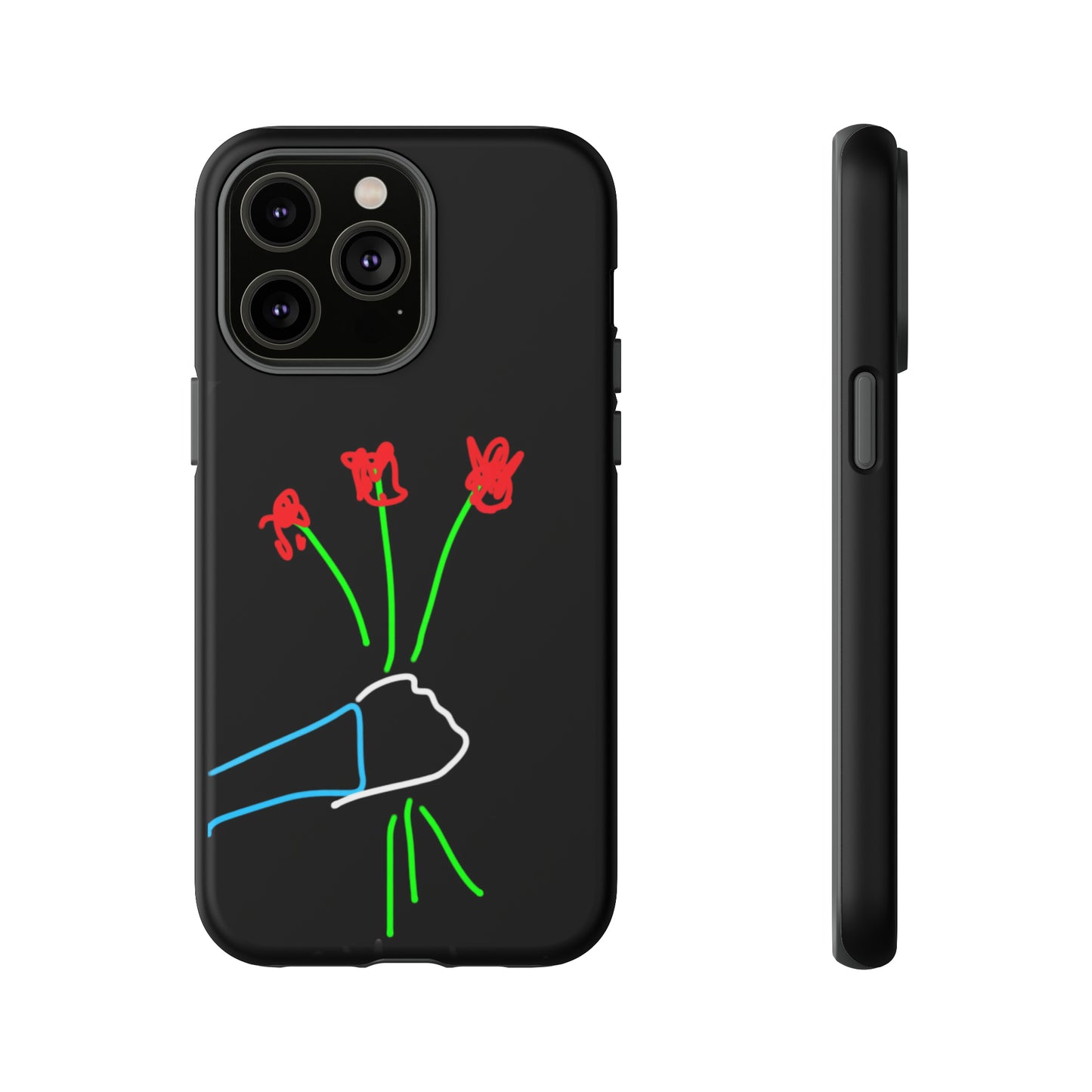 3 Red Flowers- Tough Cases- 46 Phone Styles