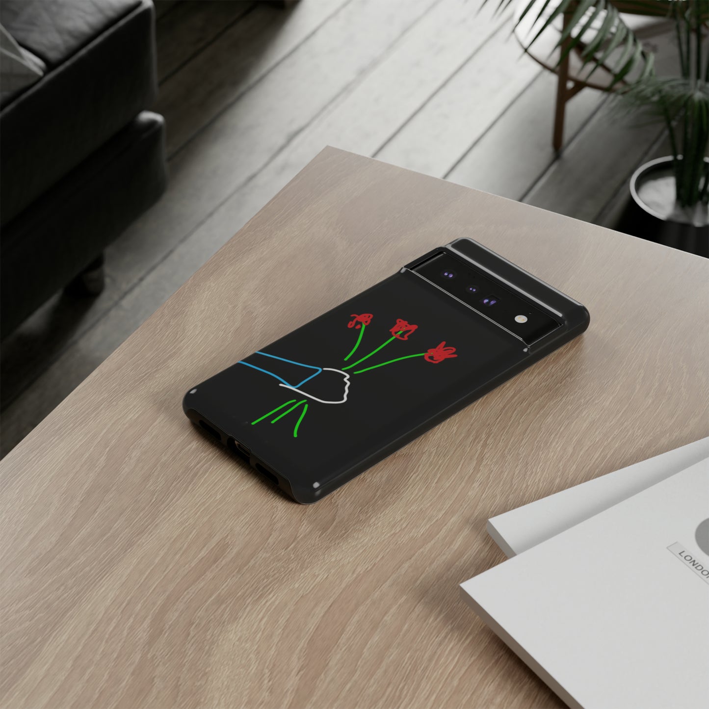 3 Red Flowers- Tough Cases- 46 Phone Styles