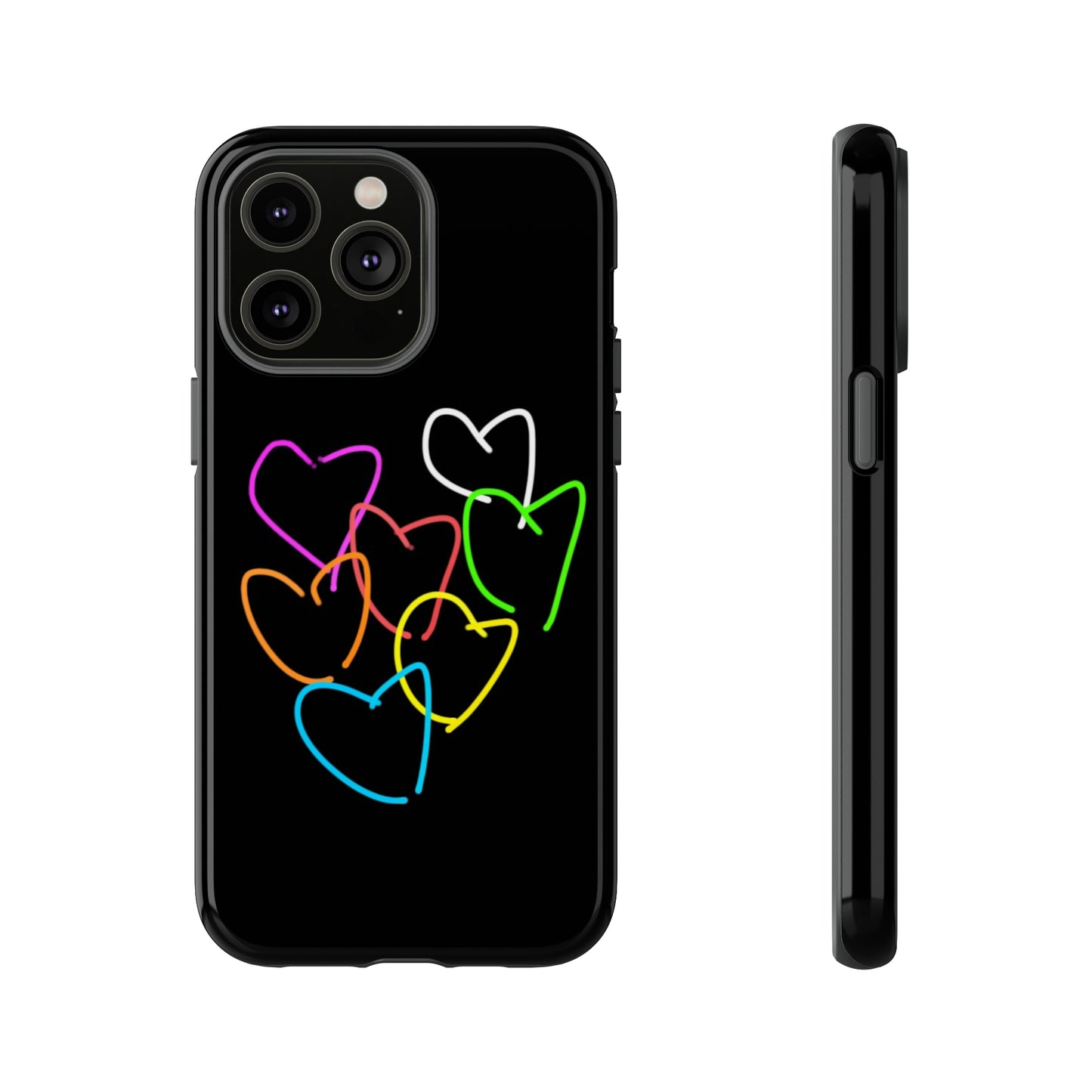 Colorful Hearts-Tough Cases- Large Hearts-- 46 Phone Styles