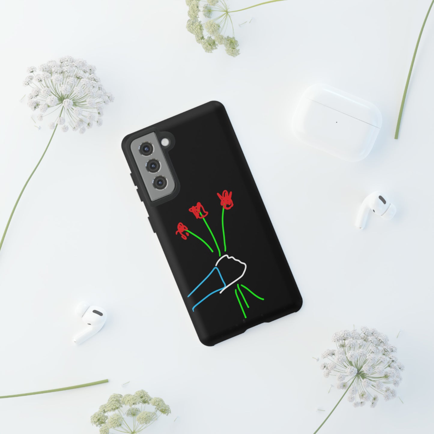 3 Red Flowers- Tough Cases- 46 Phone Styles