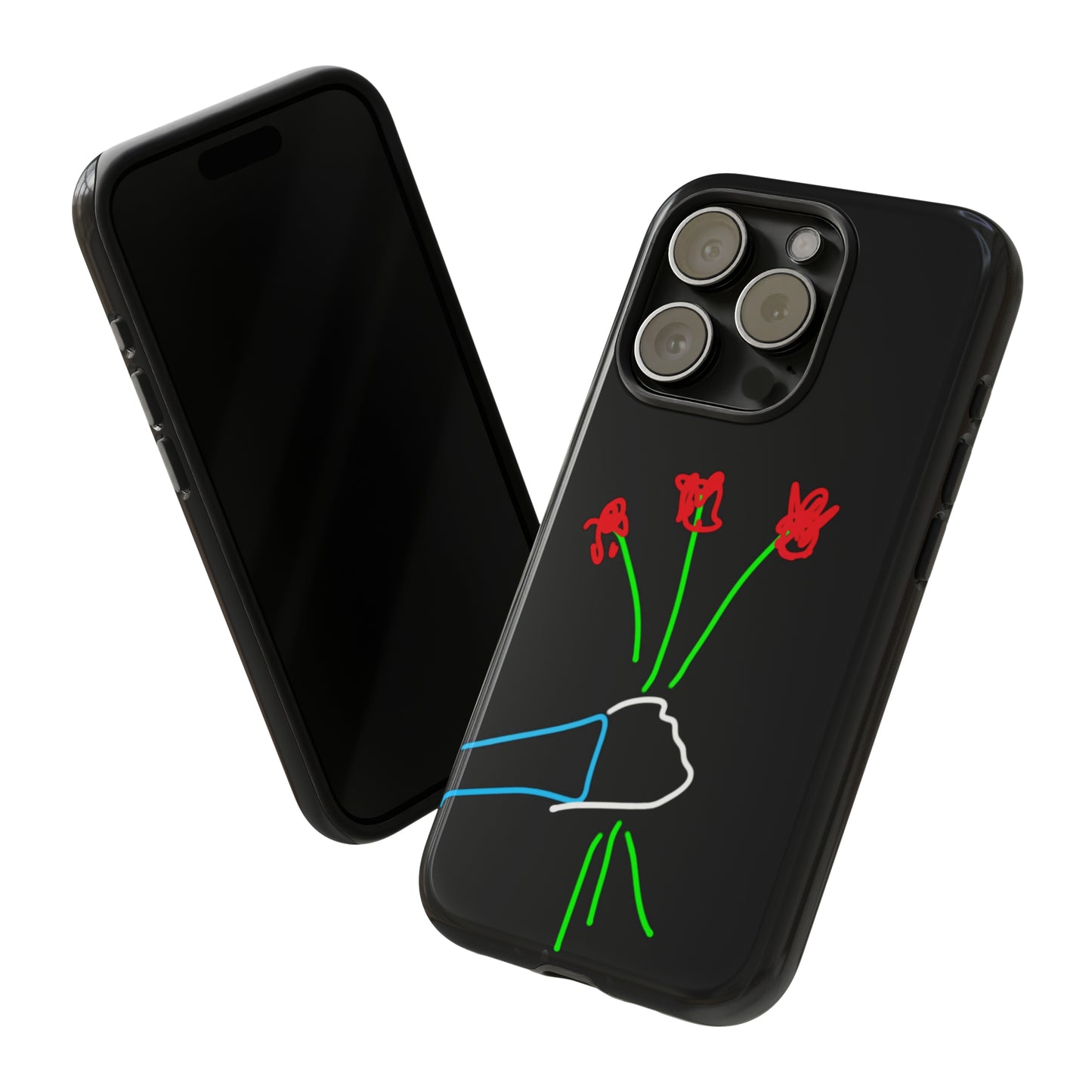 3 Red Flowers- Tough Cases- 46 Phone Styles